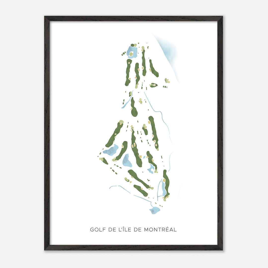 Print of Golf De L'Île De Montréal Modern Map