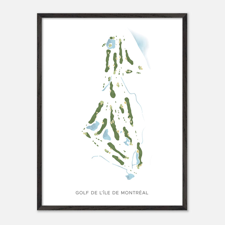 Print of Golf De L'Île De Montréal Modern Map