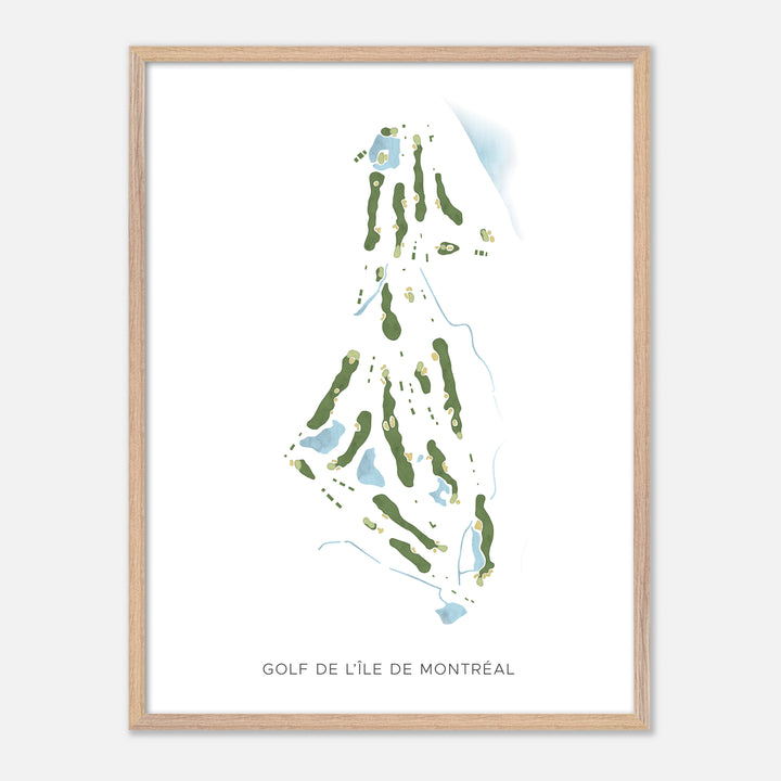 Print of Golf De L'Île De Montréal Modern Map