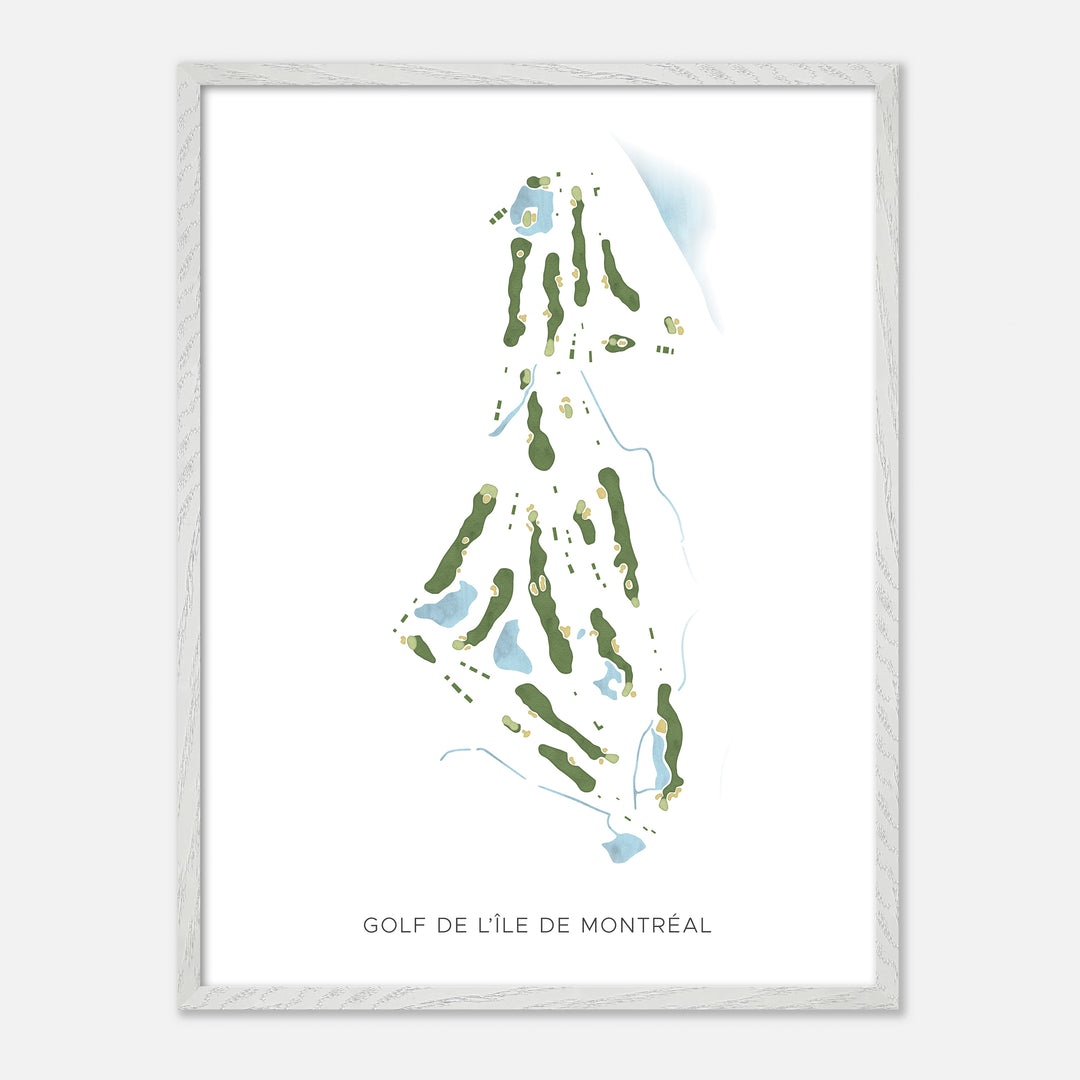 Print of Golf De L'Île De Montréal Modern Map