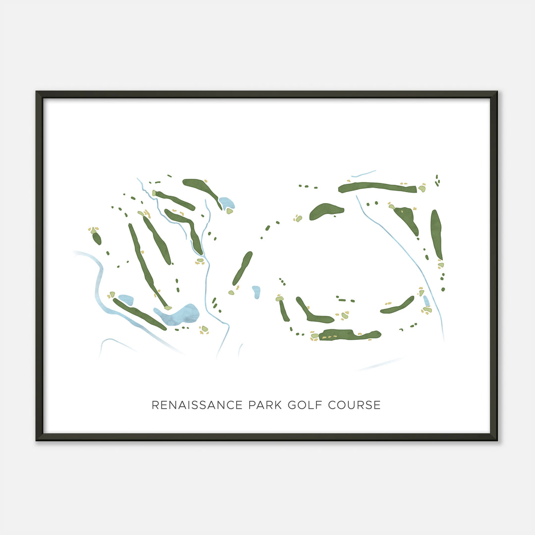 Print of Renaissance Park Golf Course Modern Map