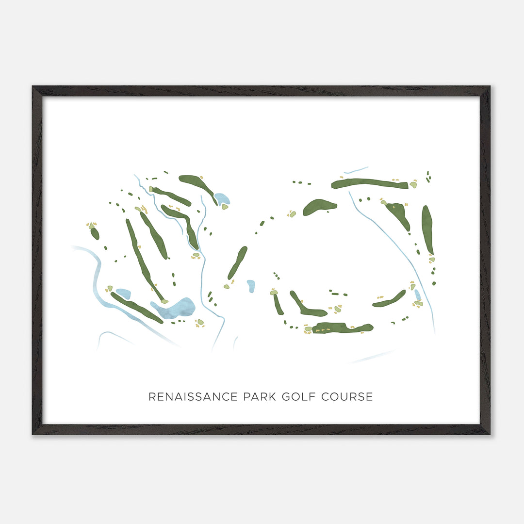 Print of Renaissance Park Golf Course Modern Map