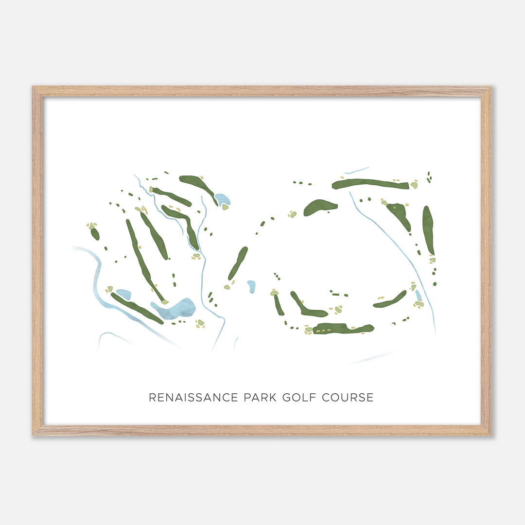 Print of Renaissance Park Golf Course Modern Map
