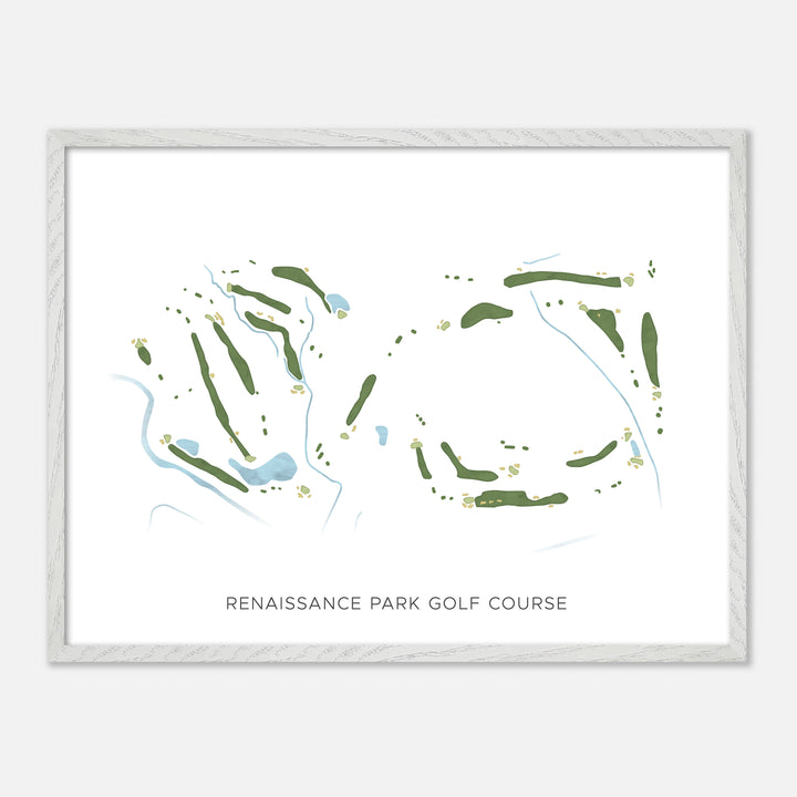 Print of Renaissance Park Golf Course Modern Map
