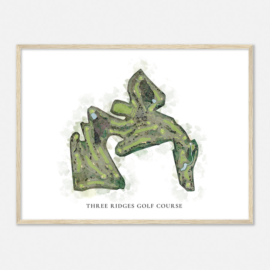 Print of Three Ridges Golf Course Classic Map