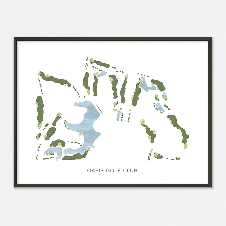Print of Oasis Golf Club Modern Map