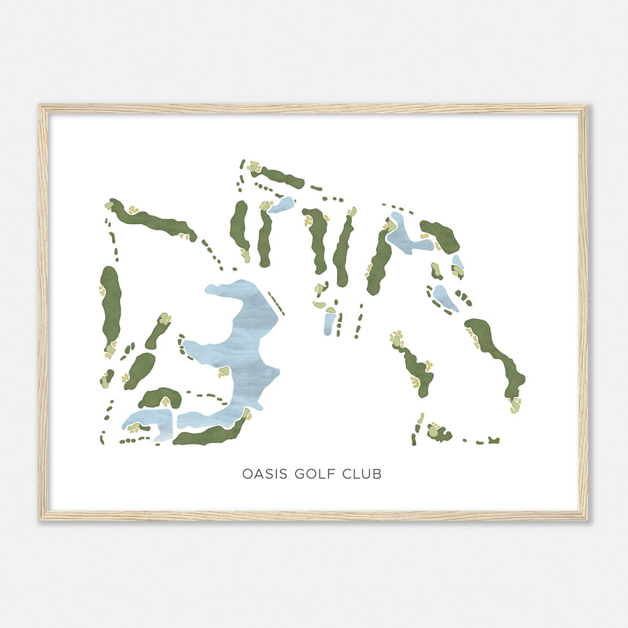 Print of Oasis Golf Club Modern Map
