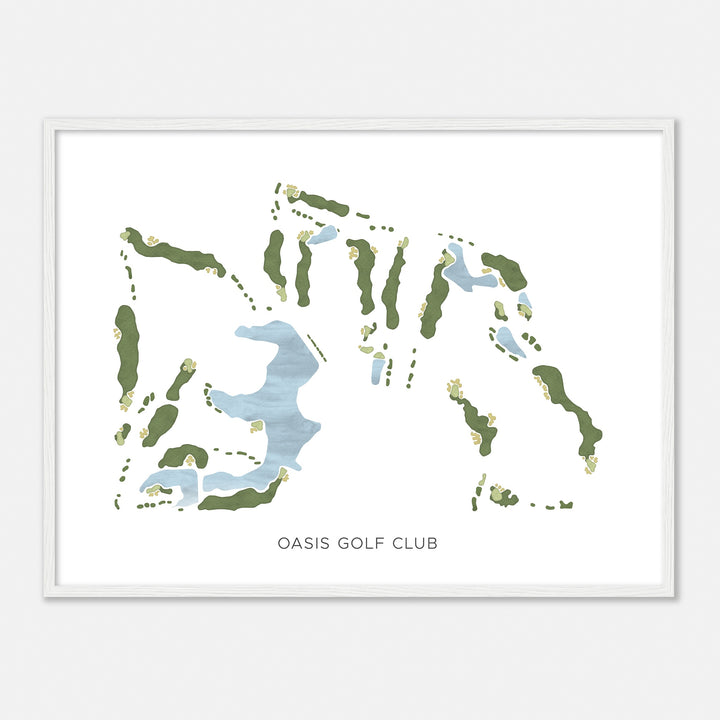 Print of Oasis Golf Club Modern Map