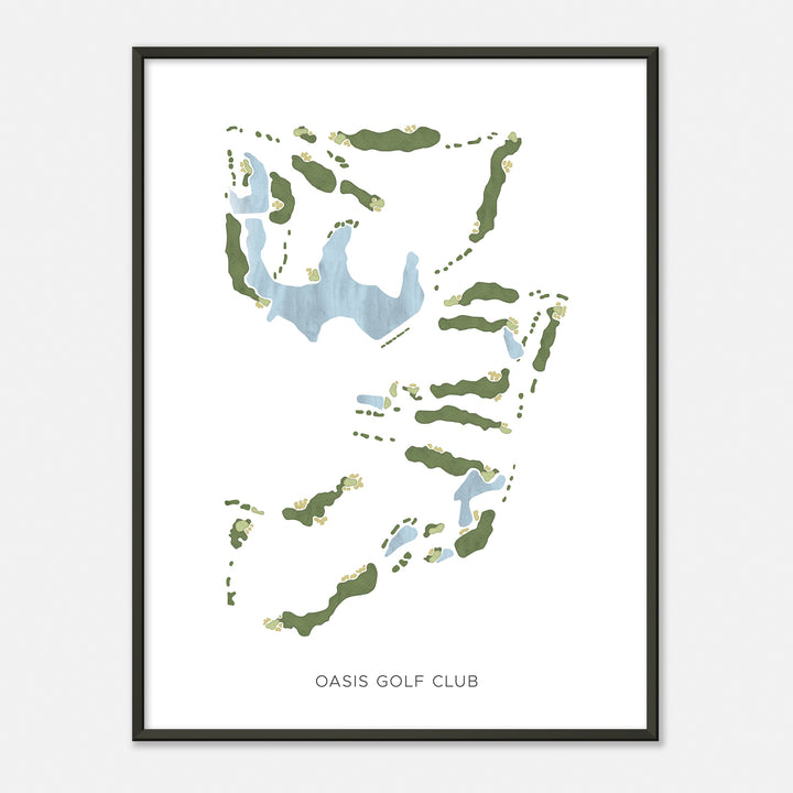 Print of Oasis Golf Club Modern Map