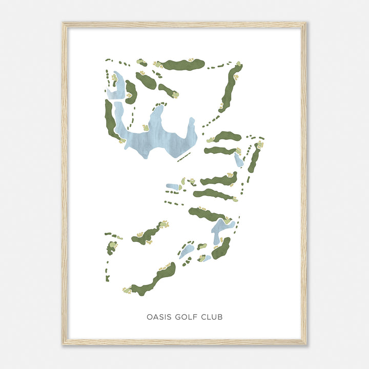 Print of Oasis Golf Club Modern Map