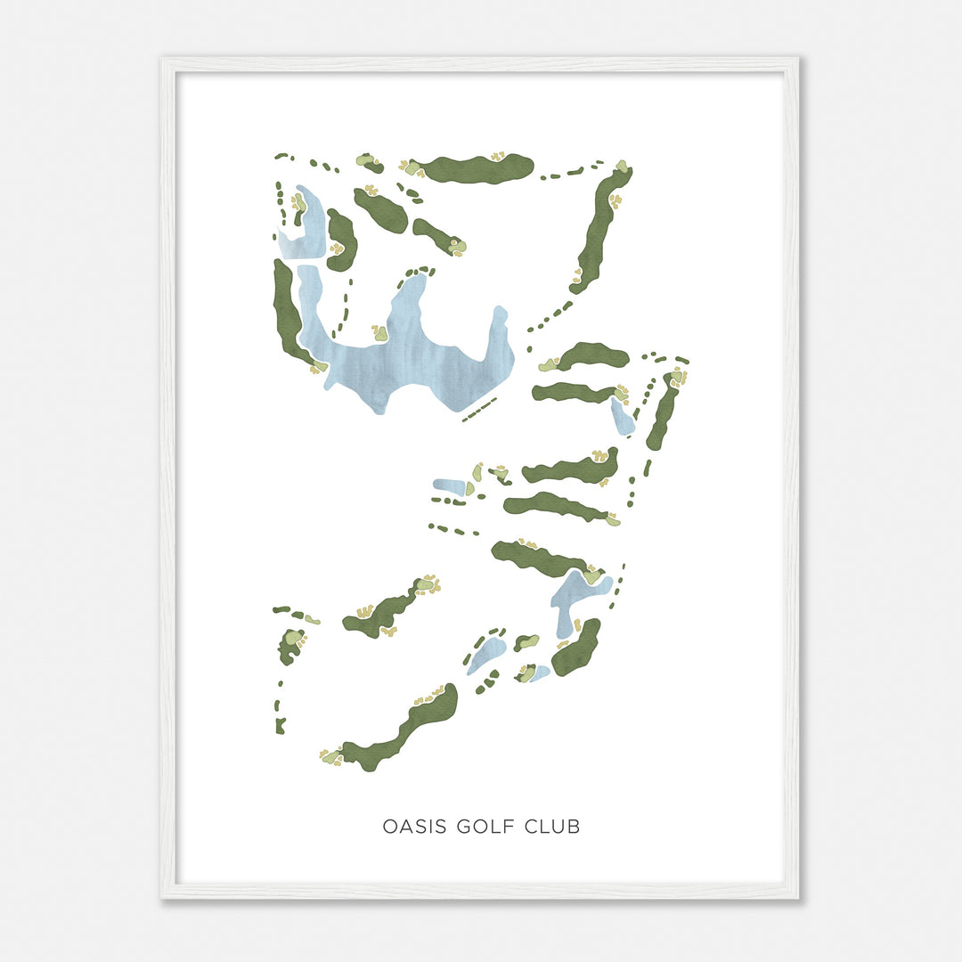 Print of Oasis Golf Club Modern Map