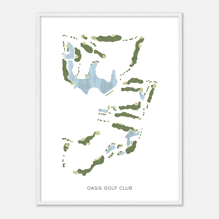 Print of Oasis Golf Club Modern Map
