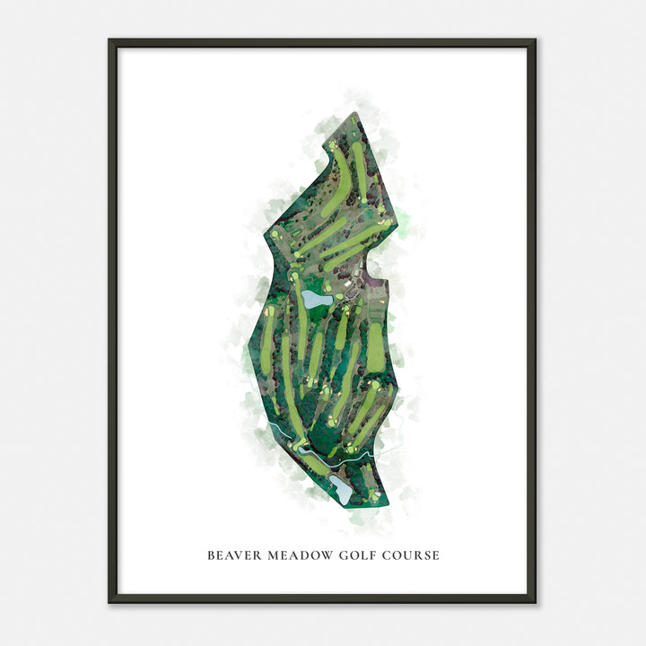 Print of Beaver Meadow Golf Course Classic Map