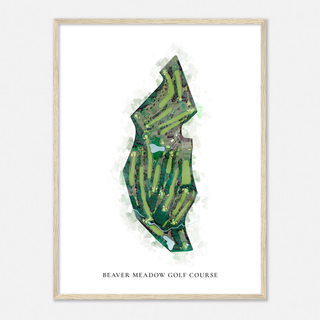 Print of Beaver Meadow Golf Course Classic Map