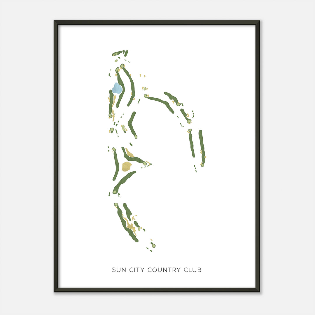 Print of Sun City Country Club Modern Map