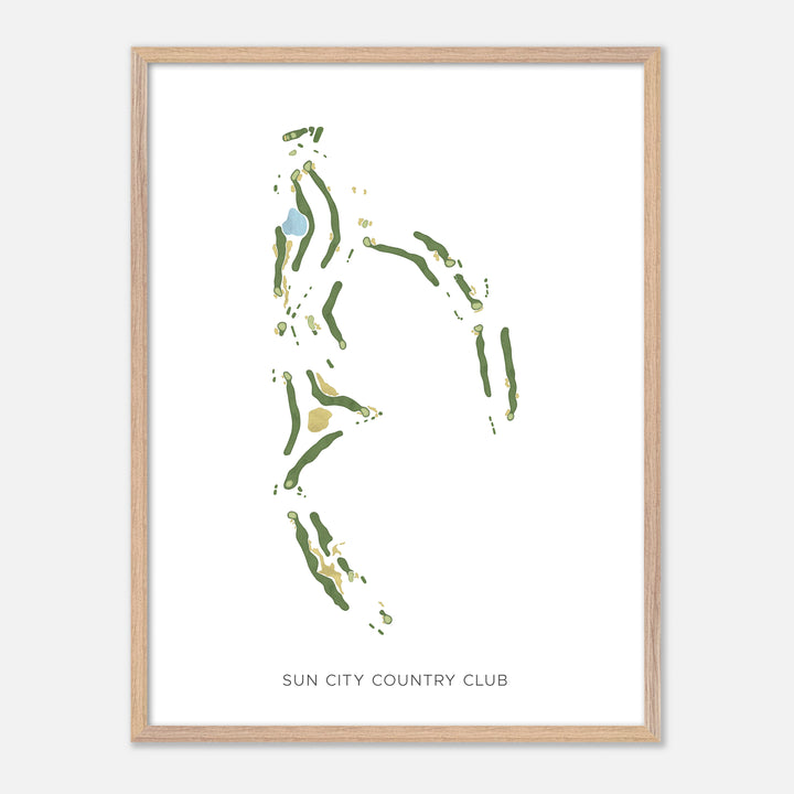 Print of Sun City Country Club Modern Map