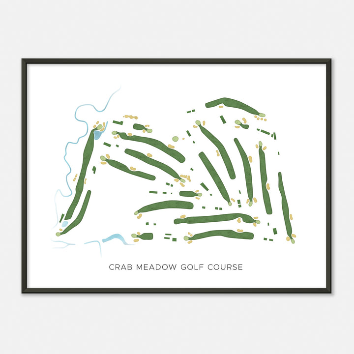 Print of Crab Meadow Golf Course Modern Map
