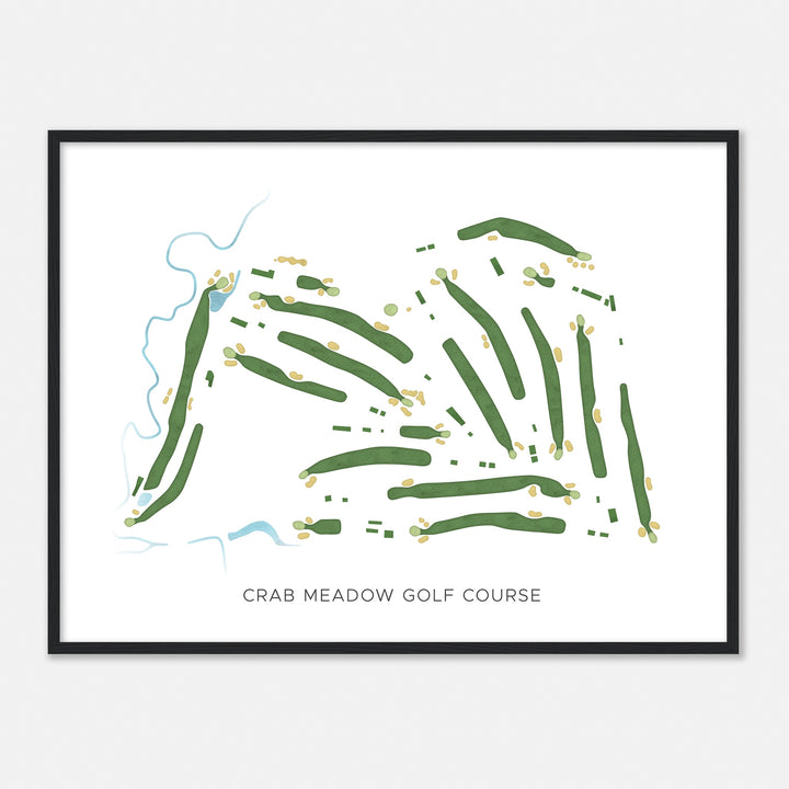 Print of Crab Meadow Golf Course Modern Map
