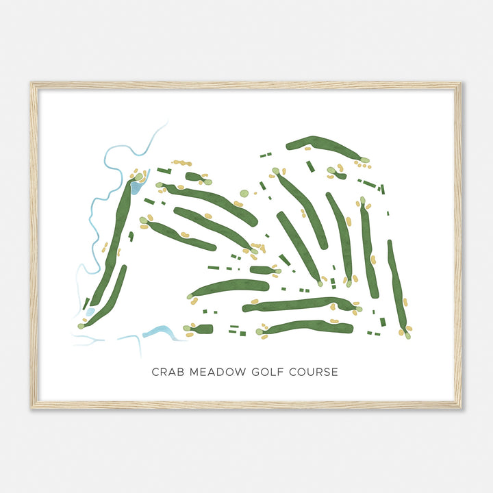 Print of Crab Meadow Golf Course Modern Map