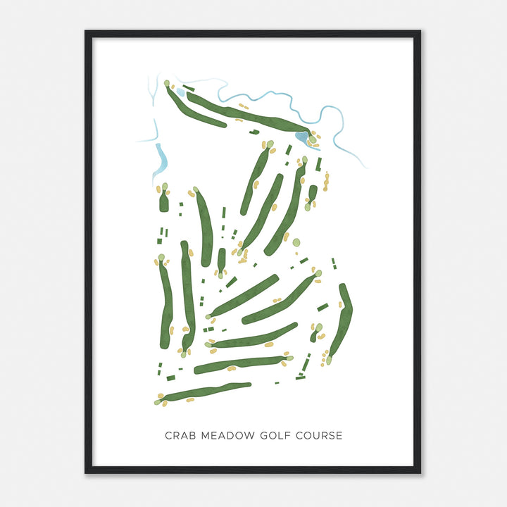 Print of Crab Meadow Golf Course Modern Map