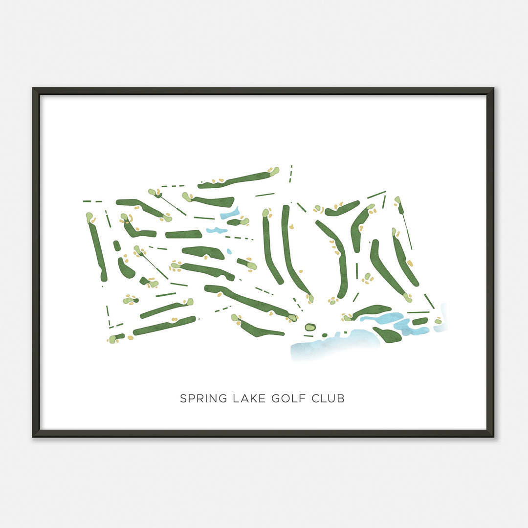 Print of Spring Lake Golf Club Modern Map