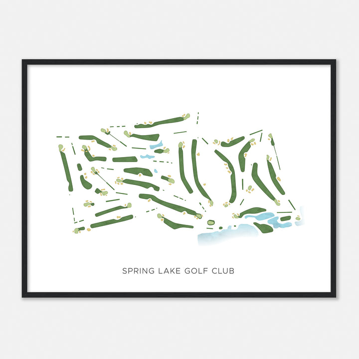 Print of Spring Lake Golf Club Modern Map