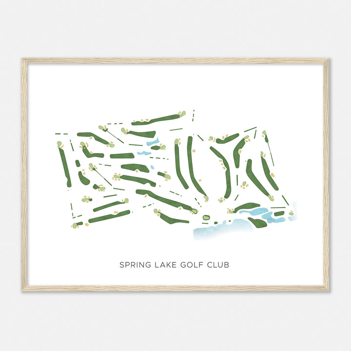 Print of Spring Lake Golf Club Modern Map