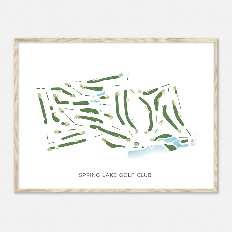 Print of Spring Lake Golf Club Modern Map