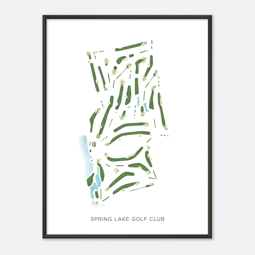 Print of Spring Lake Golf Club Modern Map
