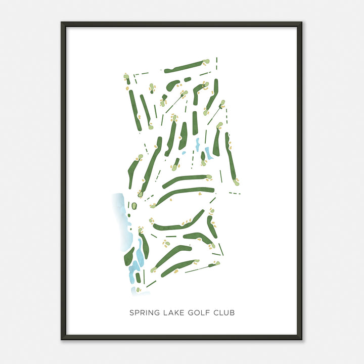 Print of Spring Lake Golf Club Modern Map