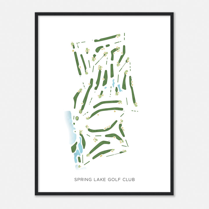 Print of Spring Lake Golf Club Modern Map