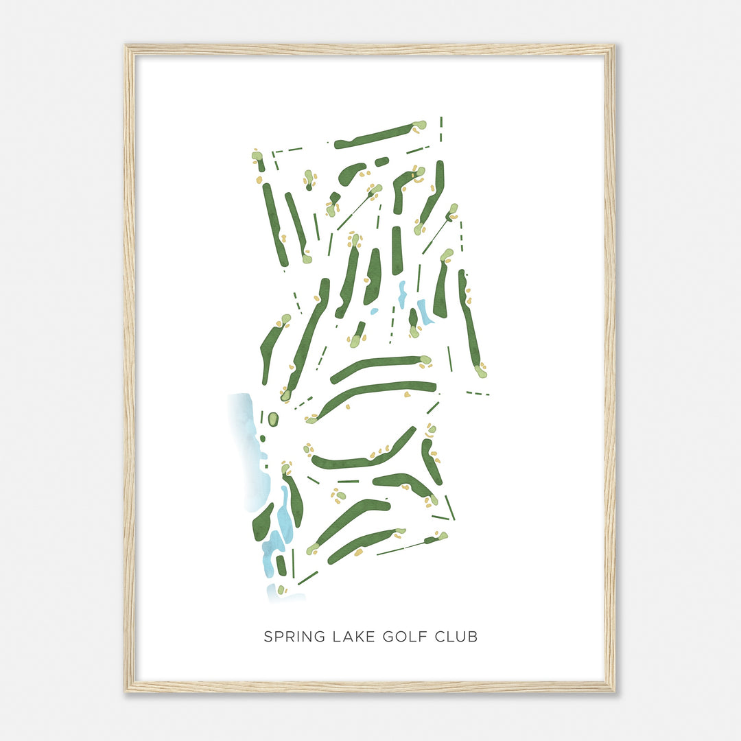 Print of Spring Lake Golf Club Modern Map