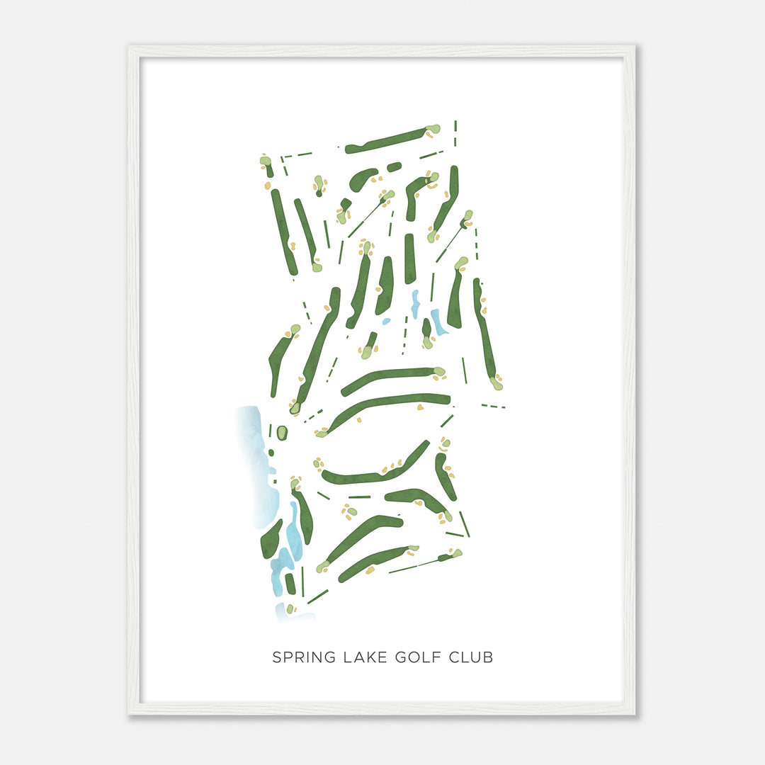 Print of Spring Lake Golf Club Modern Map