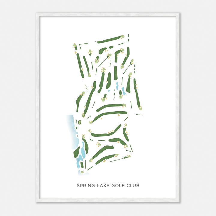 Print of Spring Lake Golf Club Modern Map