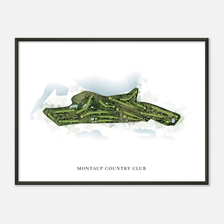 Print of Montaup Country Club Classic Map