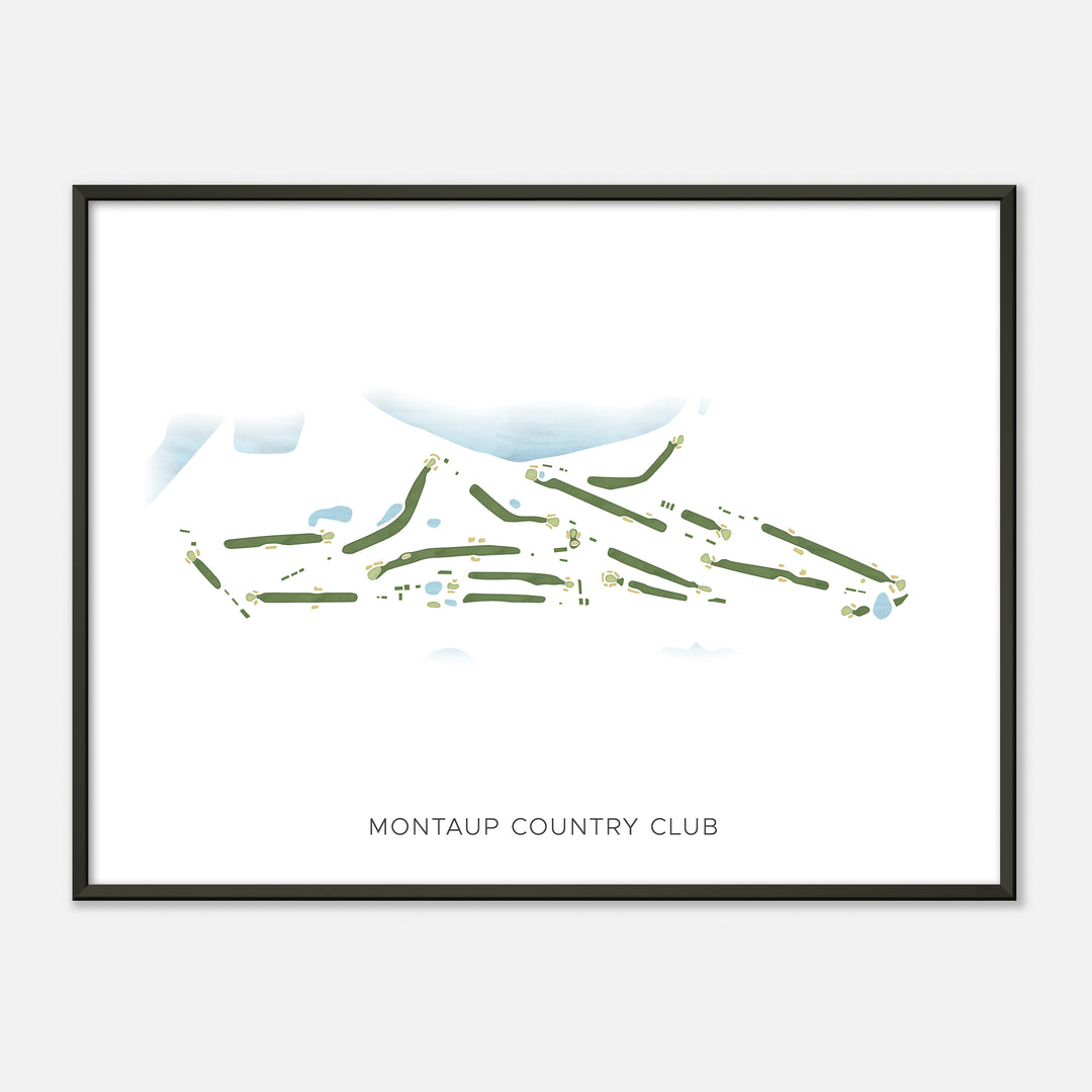 Print of Montaup Country Club Modern Map