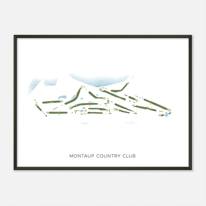 Print of Montaup Country Club Modern Map