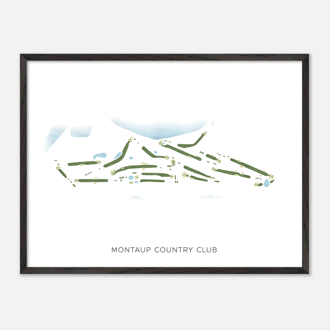 Print of Montaup Country Club Modern Map