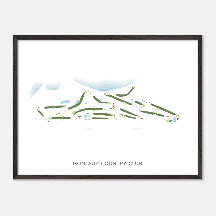Print of Montaup Country Club Modern Map