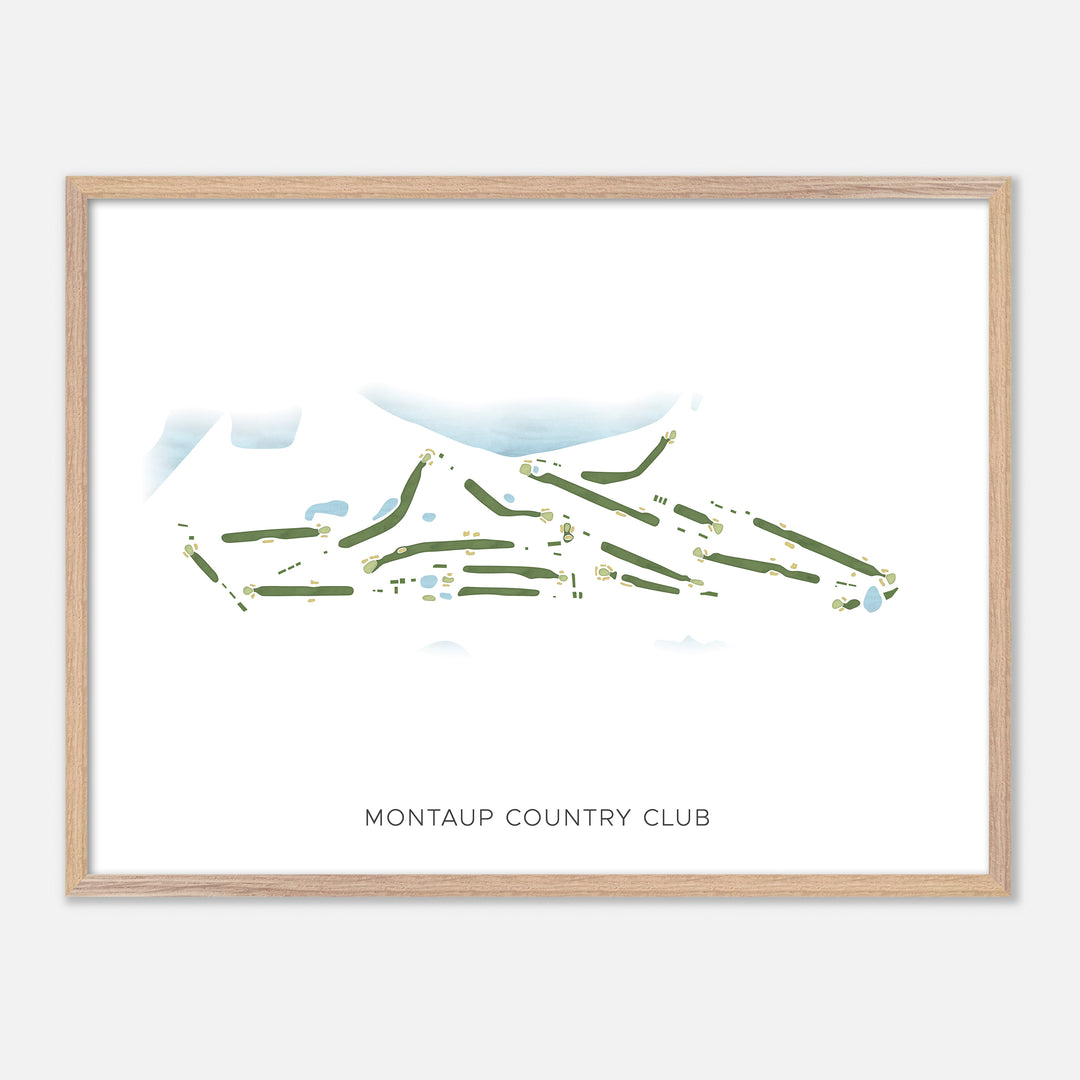 Print of Montaup Country Club Modern Map
