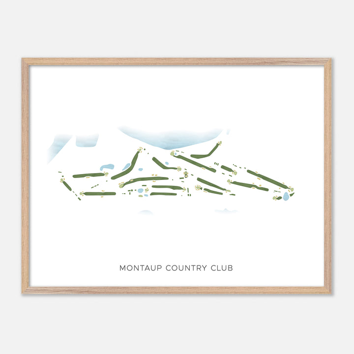 Print of Montaup Country Club Modern Map
