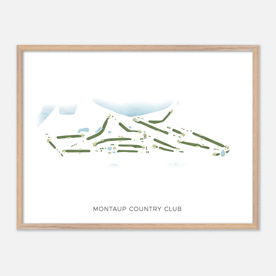 Print of Montaup Country Club Modern Map