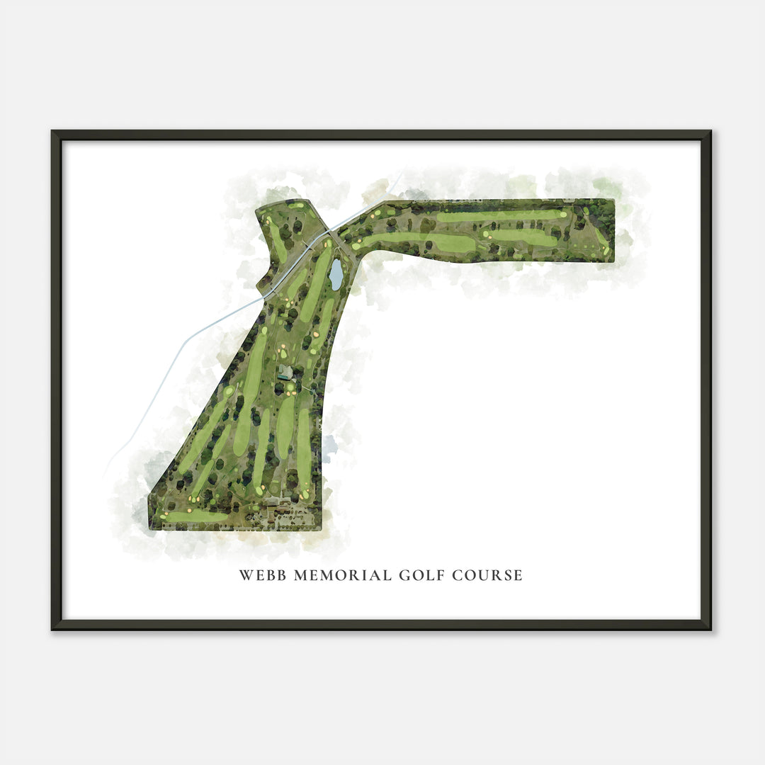 Print of Webb Memorial Golf Course Classic Map