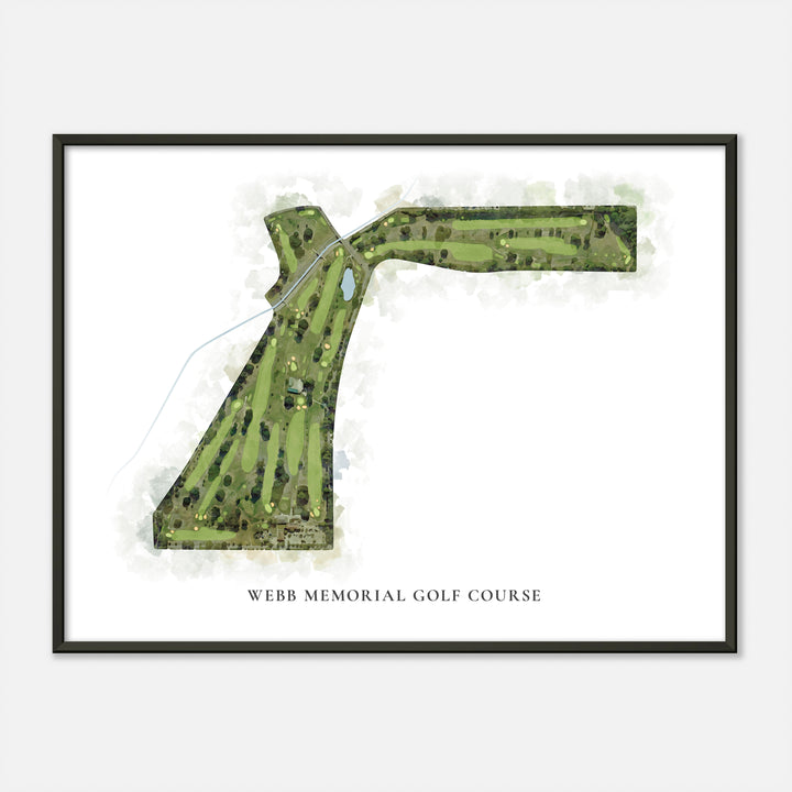 Print of Webb Memorial Golf Course Classic Map