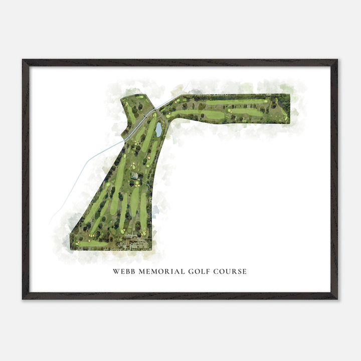 Print of Webb Memorial Golf Course Classic Map