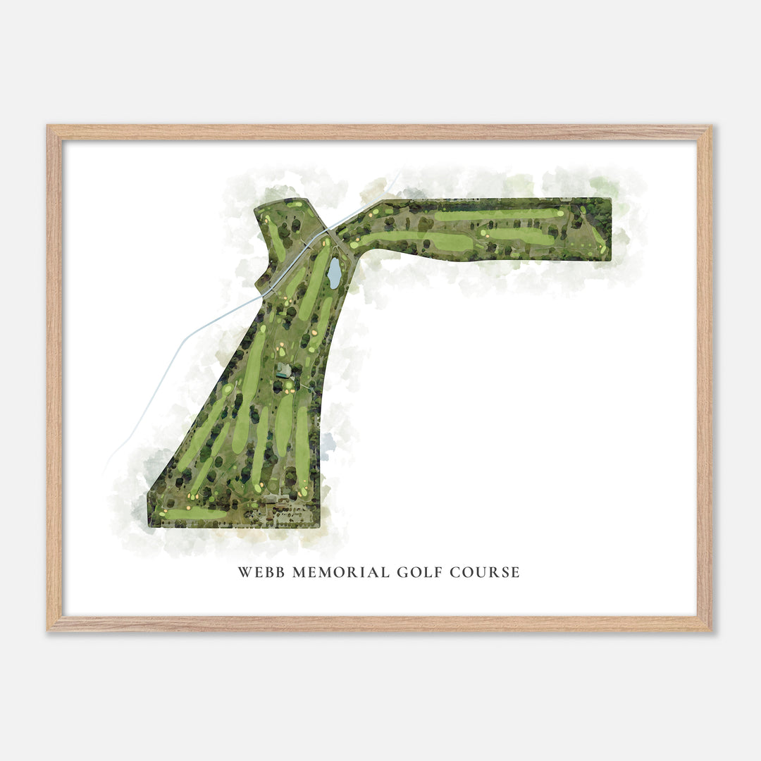 Print of Webb Memorial Golf Course Classic Map