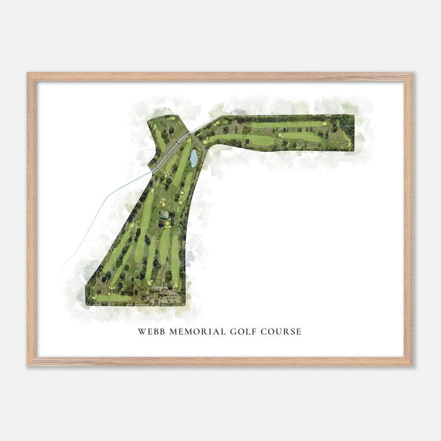 Print of Webb Memorial Golf Course Classic Map