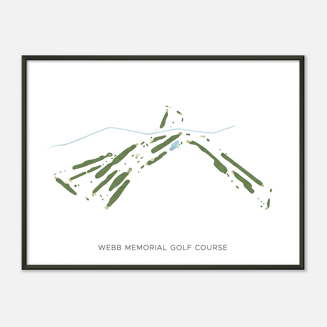 Print of Webb Memorial Golf Course Modern Map