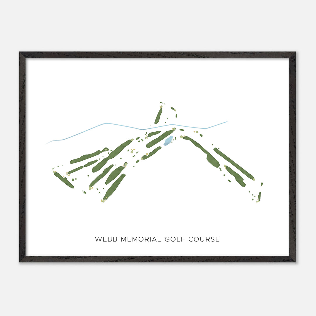 Print of Webb Memorial Golf Course Modern Map