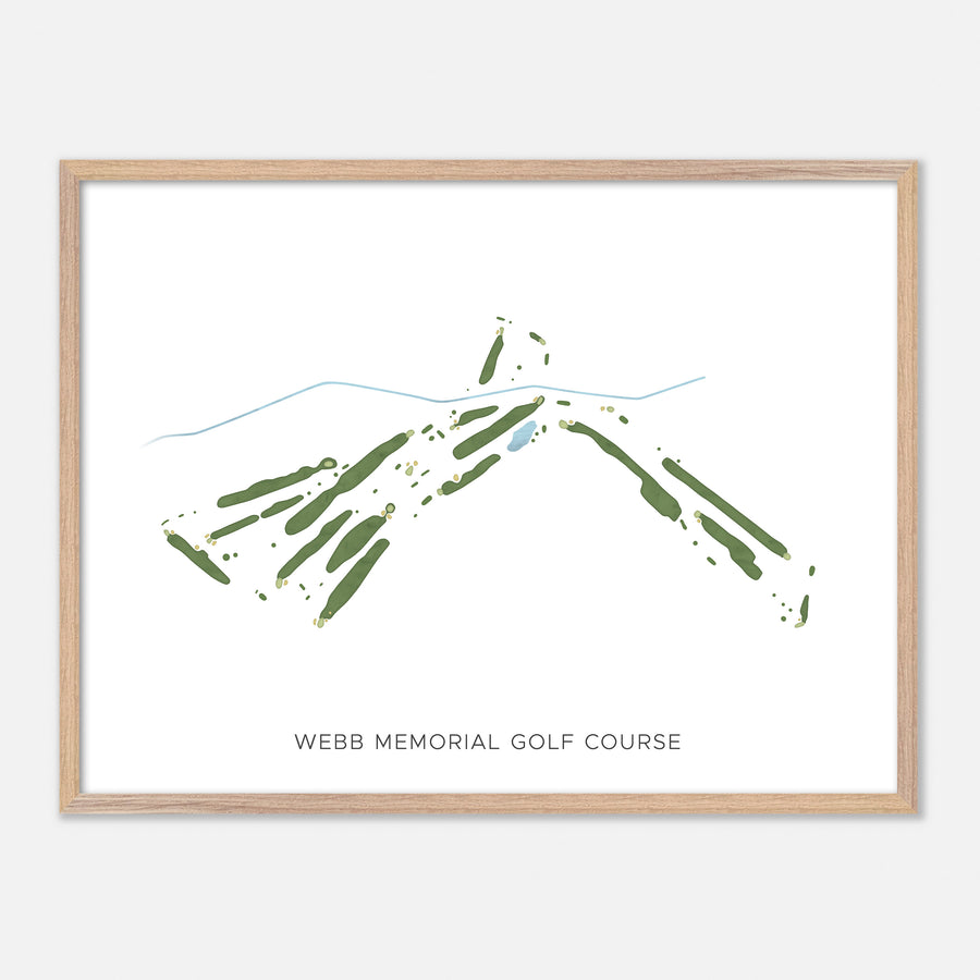 Print of Webb Memorial Golf Course Modern Map